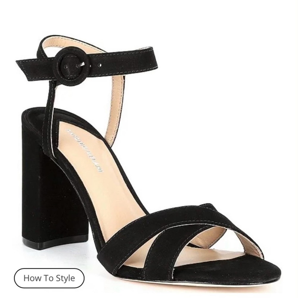 Antonio Melani Geena Nubuck Leather Ankle Strap Heels NWOB sz 11